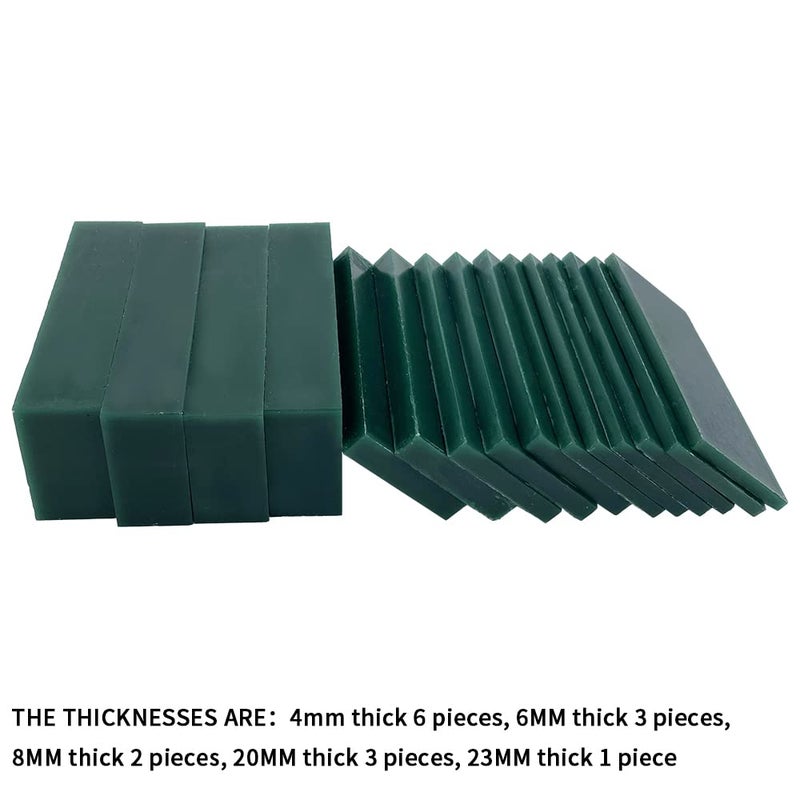 PHYHOO Carving Wax Block Lost Wax Casting Jewelry Molding Tool Mold Sculpting 1 Pound (Green Wax Slices)  - Image 3