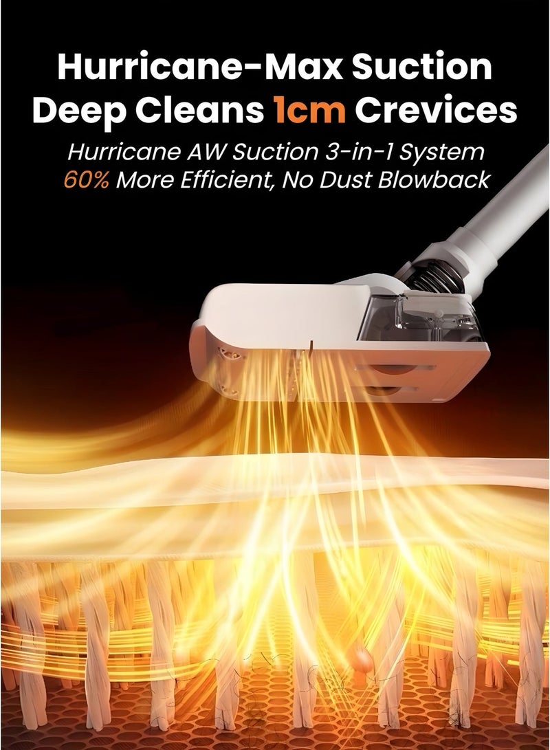 2-in-1 Cordless Vacuum Cleaner & Mop, 15000Pa Strong Suction, Stick & Handheld Vacuum with HEPA Filter, Lightweight Multi-Surface Cleaning - Image 4