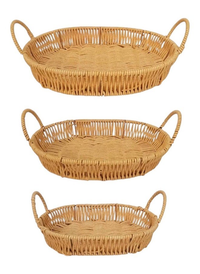 Generic 3-Piece Serving Basket Set Multicolour 