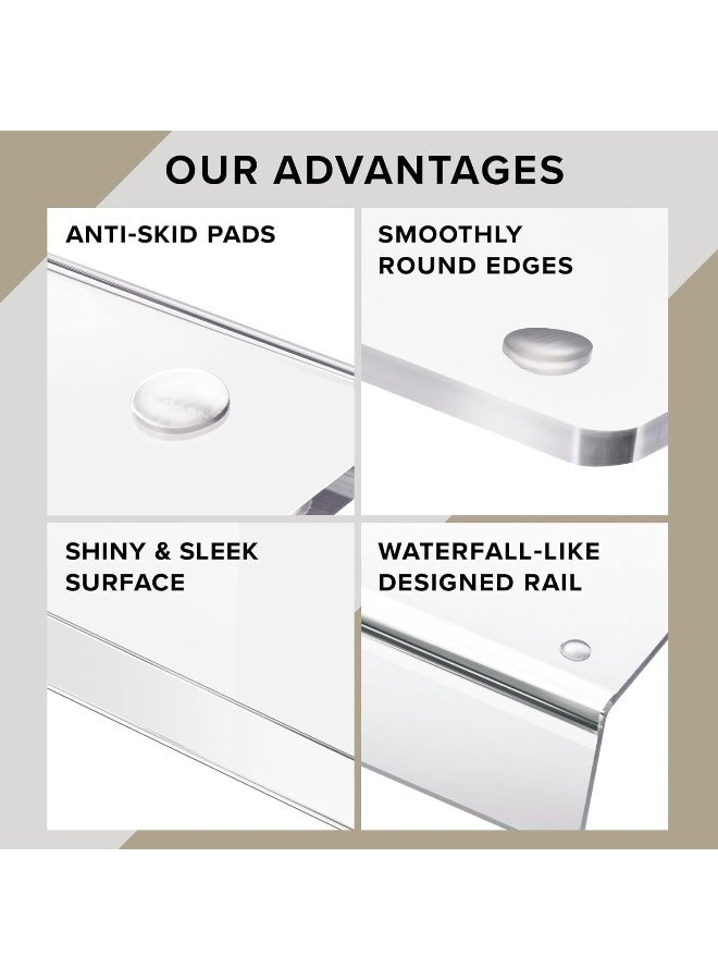 TPGP Clear Acrylic Board Holder Tray With Front Rail - Image 3