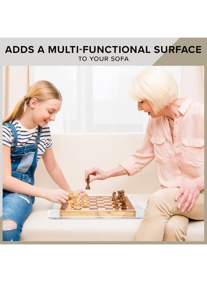 TPGP Clear Acrylic Board Holder Tray With Front Rail - Image 2