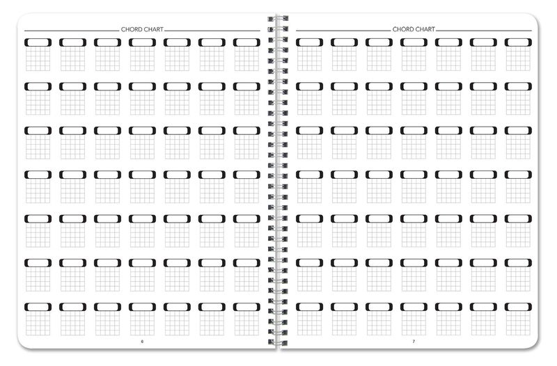 BookFactory Guitar Tablature Notebook/Guitar Music Tabs Journal - 120 Pages, Wire-O, 8 1/2 x 11 Tablature Format (JOU-120-7CW-A(Guitar-Tabs)) - Image 3