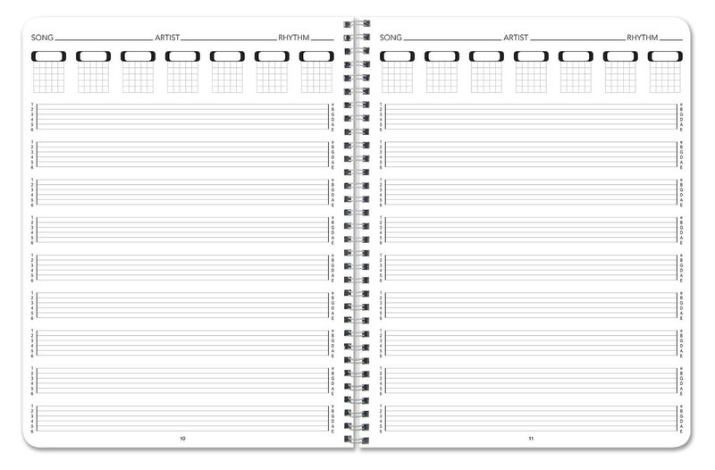 BookFactory Guitar Tablature Notebook/Guitar Music Tabs Journal - 120 Pages, Wire-O, 8 1/2 x 11 Tablature Format (JOU-120-7CW-A(Guitar-Tabs)) - Image 4