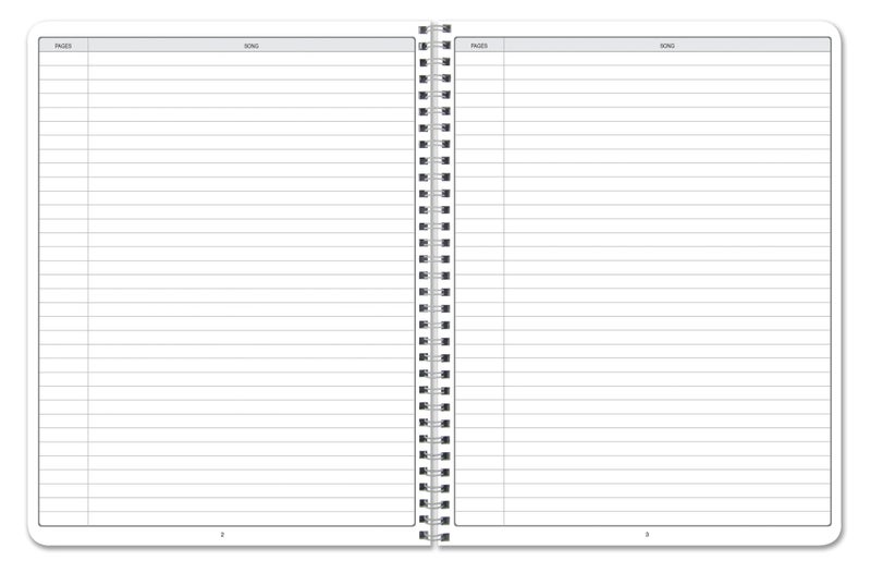 BookFactory Guitar Tablature Notebook/Guitar Music Tabs Journal - 120 Pages, Wire-O, 8 1/2 x 11 Tablature Format (JOU-120-7CW-A(Guitar-Tabs)) - Image 2