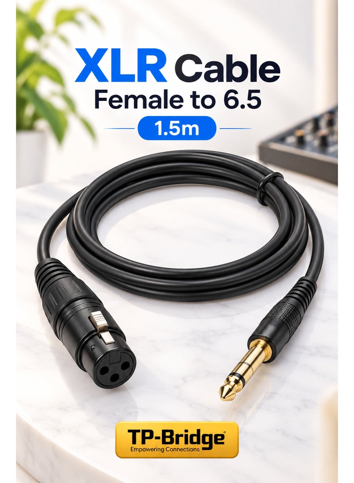 تي بي بريدج TP-BRIDGE Tp Xlr Female To 6 Male Audio Cable 1 5m