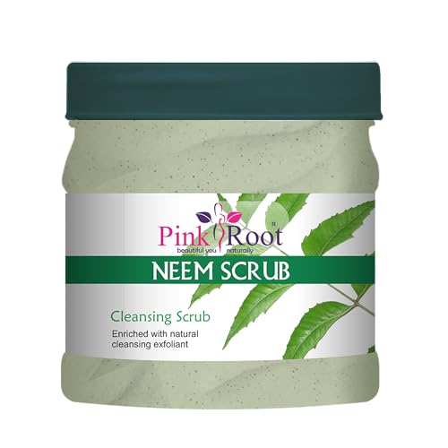 Pink Root Neem Scrub Cleansing Scrub Enriched with Natural Cleansing Exfoliant 500gm, Multi Color (PRN NEEM SCRUB 500GM) - Image 1