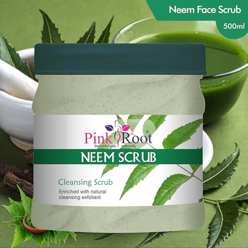 Pink Root Neem Scrub Cleansing Scrub Enriched with Natural Cleansing Exfoliant 500gm, Multi Color (PRN NEEM SCRUB 500GM) - Image 2