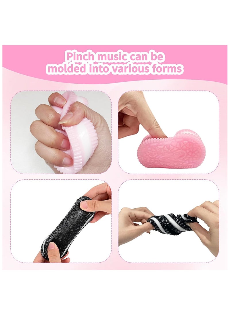 DELGREEN Squishy Biscuit Stress Relief Toy Fun Fidget Sensory Toy Cute Squishy Squeeze Toy Pinch Decompression Toy for Anxiety Relaxation for Adults Kids Ideal for Stress Relief Perfect Desk Accessory - 2pcs  - Image 2