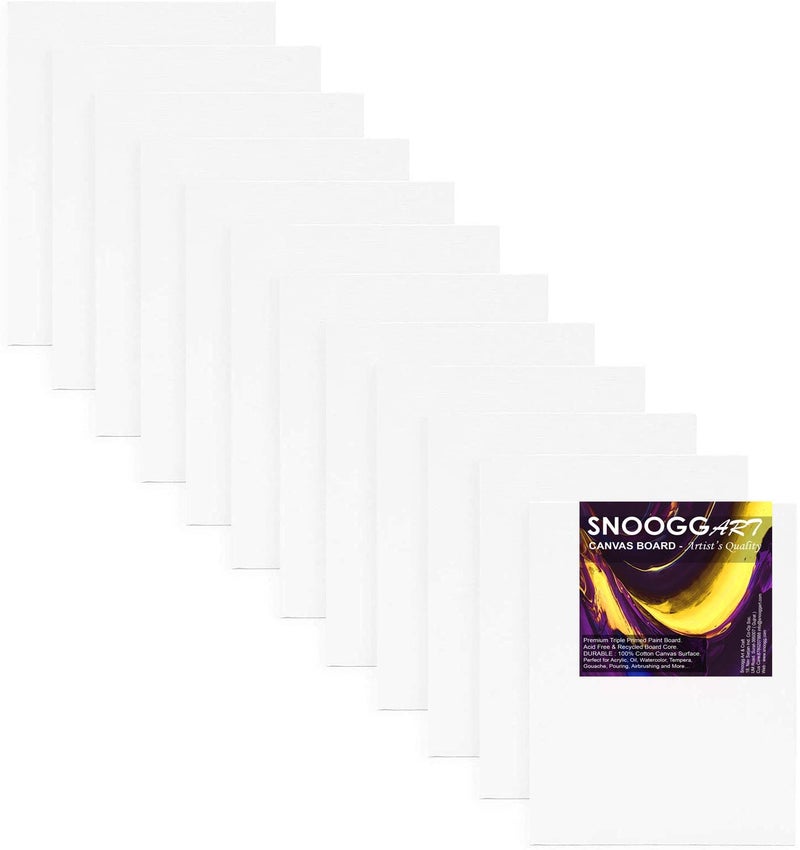 Snoogg SNOOGG Pack of 6 Painting Canvas Board Panel Size 3X3 Inch White Double Primed Artist Quality for Oil Acrylic and Mix Media Painting  - Image 3