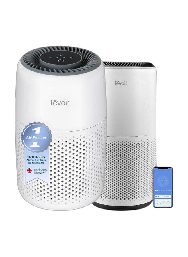 LEVOIT Air Purifiers for Bedroom Home, with Night Light, 3-in-1 Filter, Filters Smoke, Allergies, Pet Dander, Odor, Dust, 25dB Ultra-quiet, Office, Desktop, Portable, Core Mini, White ‎LAP-C171-QAE White & Air Purifiers with Plasma for Home Bedroom 90m², CADR 433m³/h, H13 HEPA Filter with PM2.5 Intelligent Air Quality Sensor, Removes 99.97% Pollen Allergy Dust Smoke Pet, Auto Mode LAP-C401S-WAEA White Bundle - Image 1
