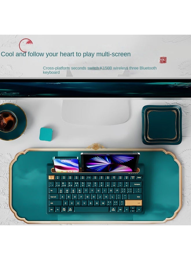 B.O.W Wireless Bluetooth Keyboard High Aesthetics With Card Slot Compatible With Mobile Phones Ipads Tablets Laptops - Image 2