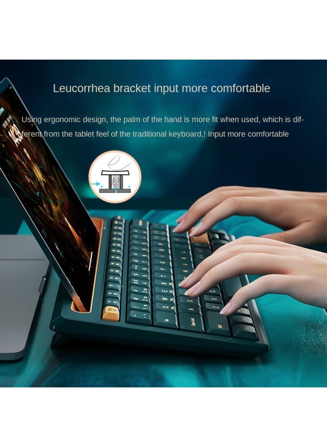 B.O.W Wireless Bluetooth Keyboard High Aesthetics With Card Slot Compatible With Mobile Phones Ipads Tablets Laptops - Image 4