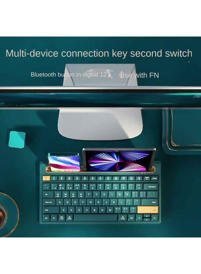 B.O.W Wireless Bluetooth Keyboard High Aesthetics With Card Slot Compatible With Mobile Phones Ipads Tablets Laptops - Image 3