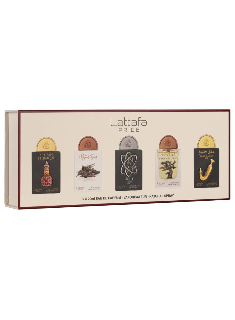 Lattafa PRIDE GIFTSET Collection GS Box - 02 for Unisex | 20ml X 5Pcs - Image 1