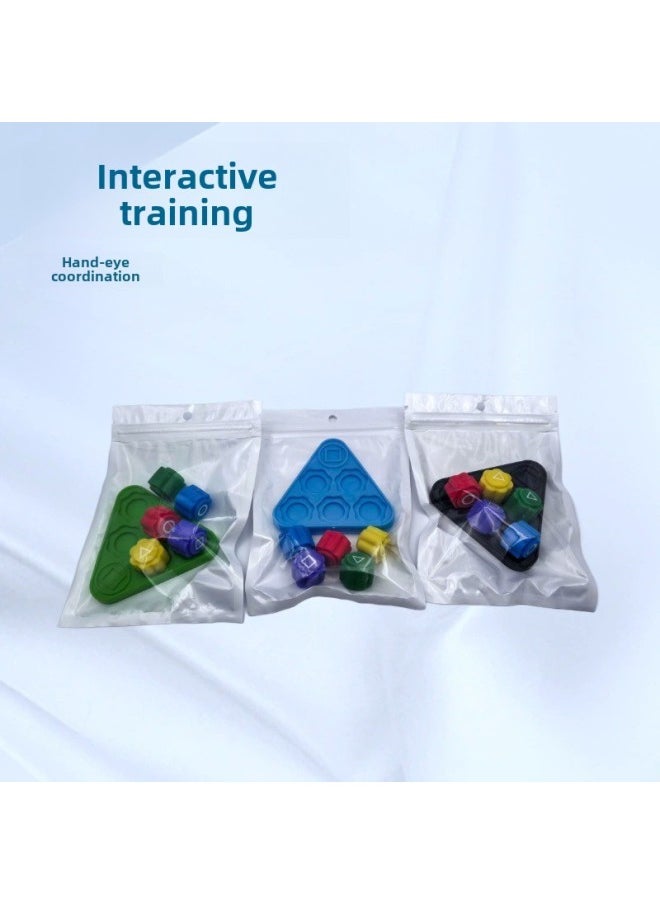 Fun Gonggi Toys Hand-Eye Coordination Training Stones Grab Toys Nostalgia 7080 Childhood Games Source Wholesale-Color:Green Square Base Plate + 5 Small Stones Opp Bags  - Image 4