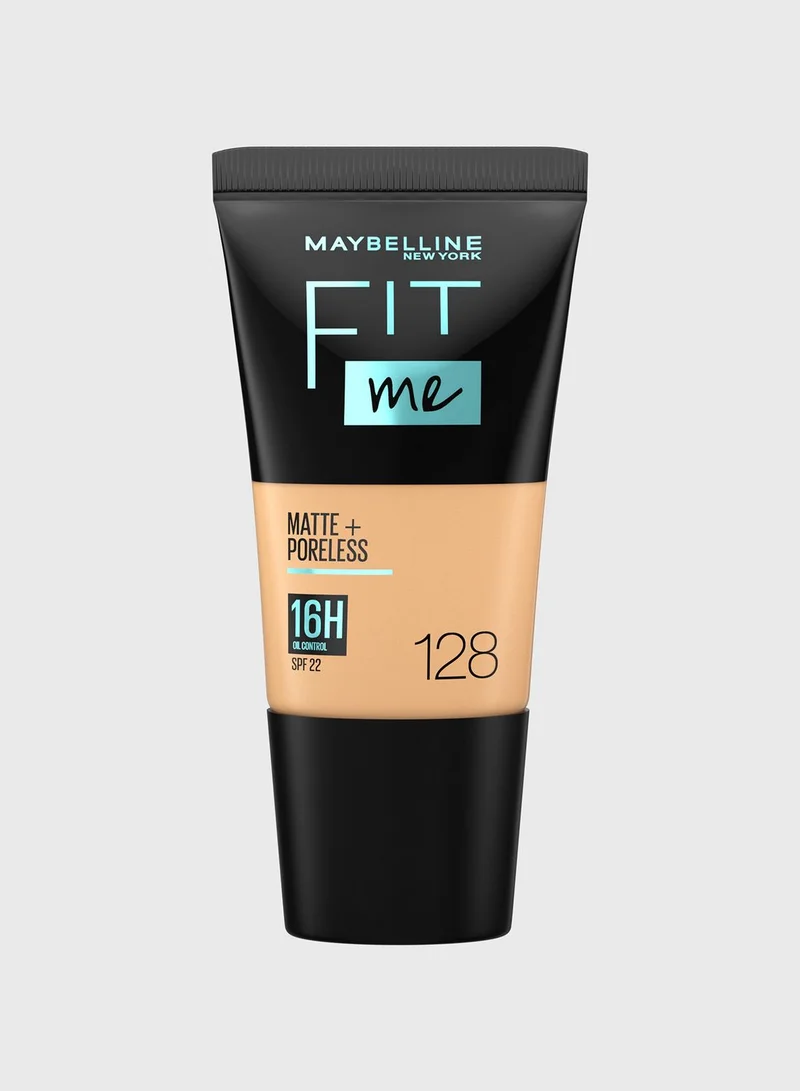 MAYBELLINE NEW YORK Fit Me Foundation Matte & Poreless with SPF - Tube 18Ml - 128