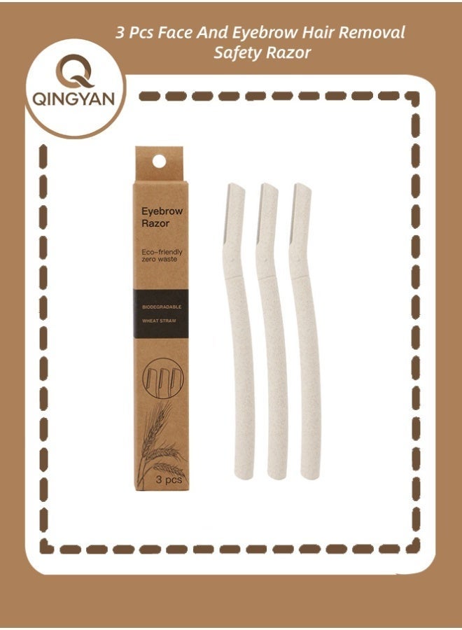 QINGYAN 3 Pcs Eyebrow Razor Ladies Razor For Facial And Body Hair Trimmer Safety - Image 1