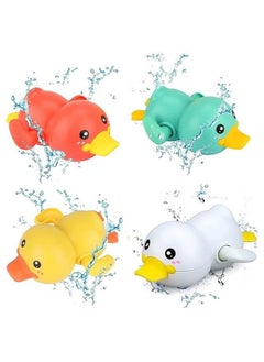 Generic 4-Piece Bath Toys for Baby, Wind Up Duck Toys for Shower Bathtime FunCute Animal Clockwork Bathtub Swimming Pool Toy,Baby Bath Toys for Toddlers 1-3, Boys & Girls Water Bath Toy Set  - Image 1