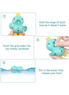 Generic 4-Piece Bath Toys for Baby, Wind Up Duck Toys for Shower Bathtime FunCute Animal Clockwork Bathtub Swimming Pool Toy,Baby Bath Toys for Toddlers 1-3, Boys & Girls Water Bath Toy Set  - Image 3