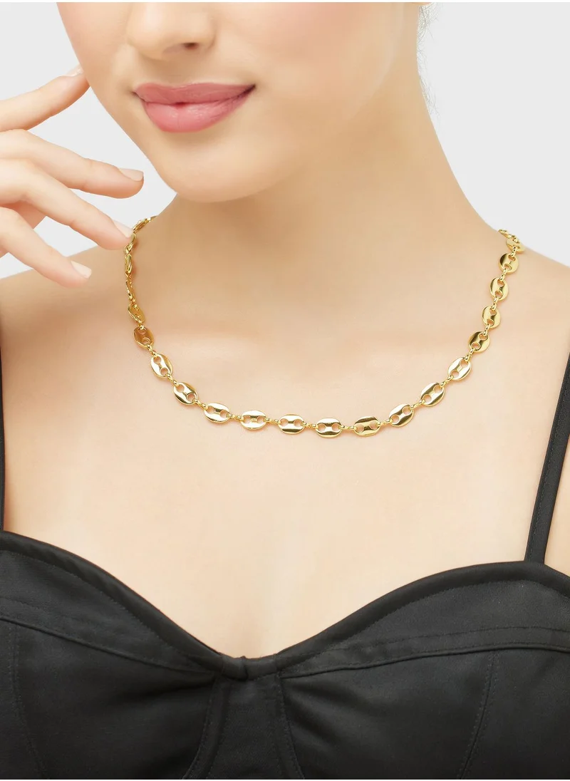 Fashionbox Dahlia Chain Gold Plated Necklace