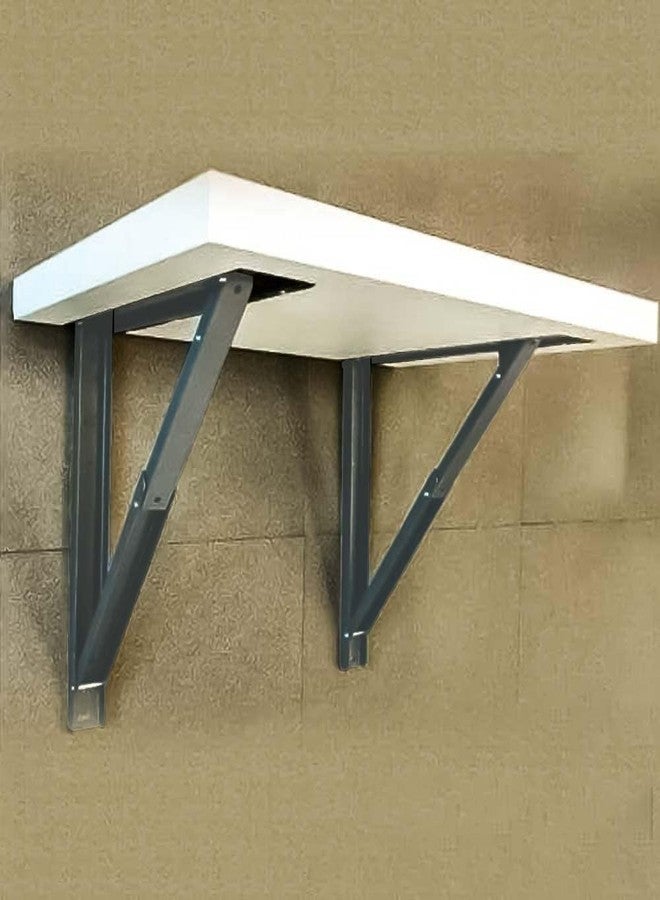 Volo Premium Heavy Duty 20" Foldable Mild Steel Racks and Shelves Brackets with Fittings for fold Down Table or fold Down Racks. (Color - Grey) (20" - 500 mm) - Image 5