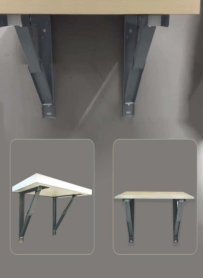 Volo Premium Heavy Duty 20" Foldable Mild Steel Racks and Shelves Brackets with Fittings for fold Down Table or fold Down Racks. (Color - Grey) (20" - 500 mm) - Image 2