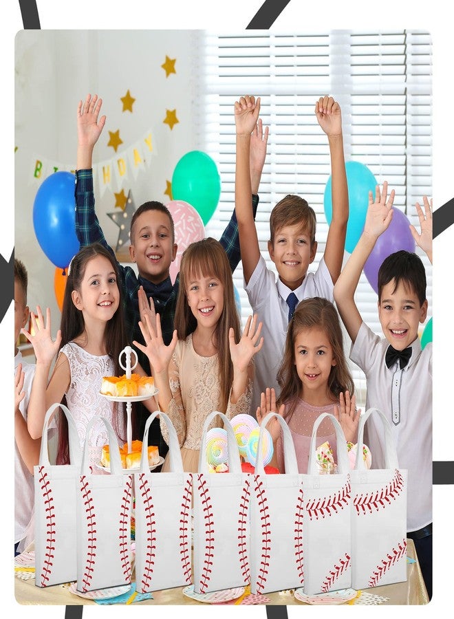 فيرايكل أكياس هدايا حفلات البيسبول من فيرايكل، 24 قطعة، بمقابض، أكياس هدايا حلوى البيسبول، مثالية لحفلات أعياد الميلاد ذات الطابع الرياضي. - Image 3