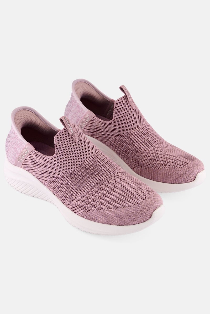 SKECHERS Women Ultra Flex Slip On Outdoor Shoes, Pink  - Image 1