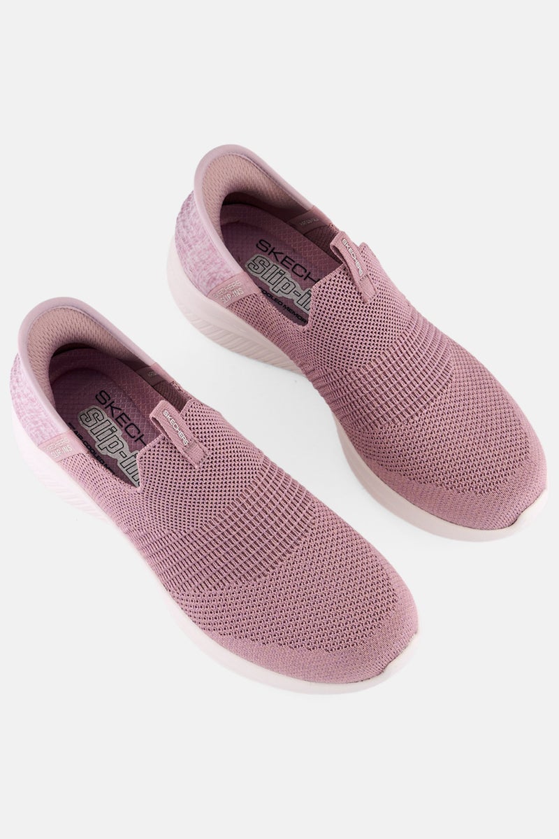SKECHERS Women Ultra Flex Slip On Outdoor Shoes, Pink  - Image 4
