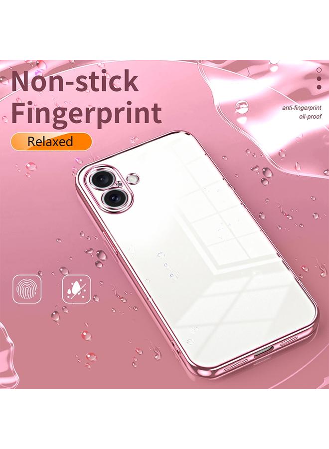 اس-توب جراب لهاتف iPhone 16 Plus، جراب هاتف شفاف مطلي بفتحة دقيقة - Image 4