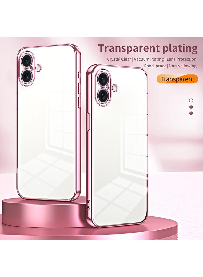 اس-توب جراب لهاتف iPhone 16 Plus، جراب هاتف شفاف مطلي بفتحة دقيقة - Image 2