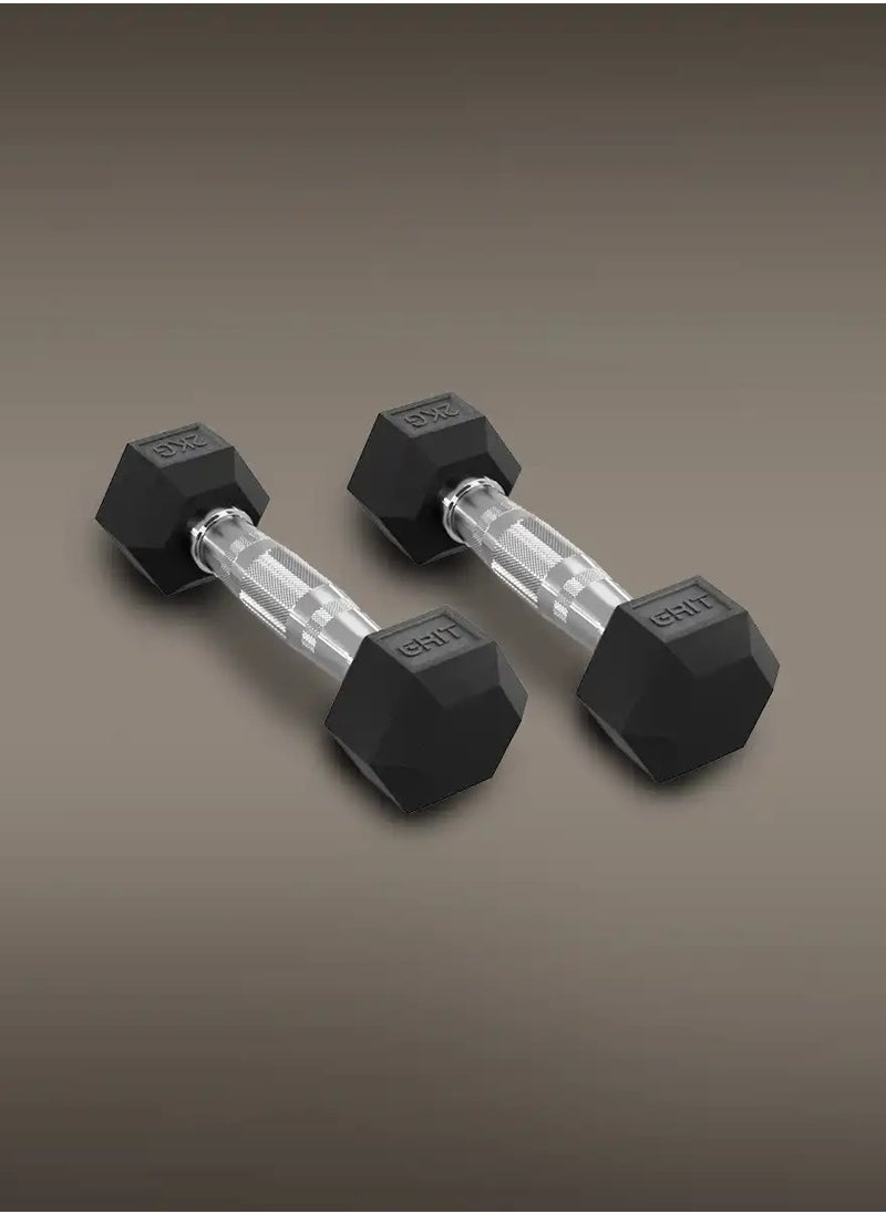 GRIT GRIT Hex Dumbbells - 2 kg Pair  - Image 1
