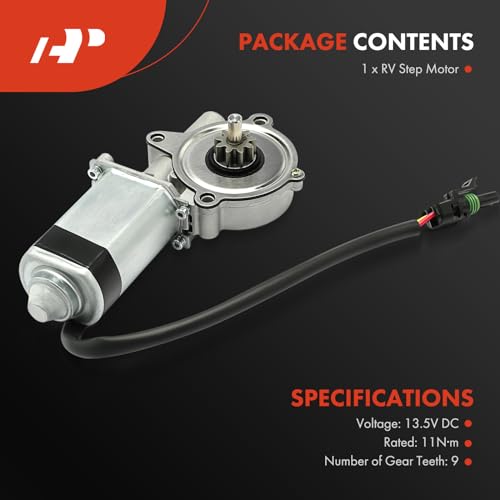 A-Premium RV Entry Step Motor Compatible with Kwikee Electric RV Steps 24 25 42 44 47 Revolution Series, Replace# 300-1457, 094707-05-701, 1010002326 - Image 2