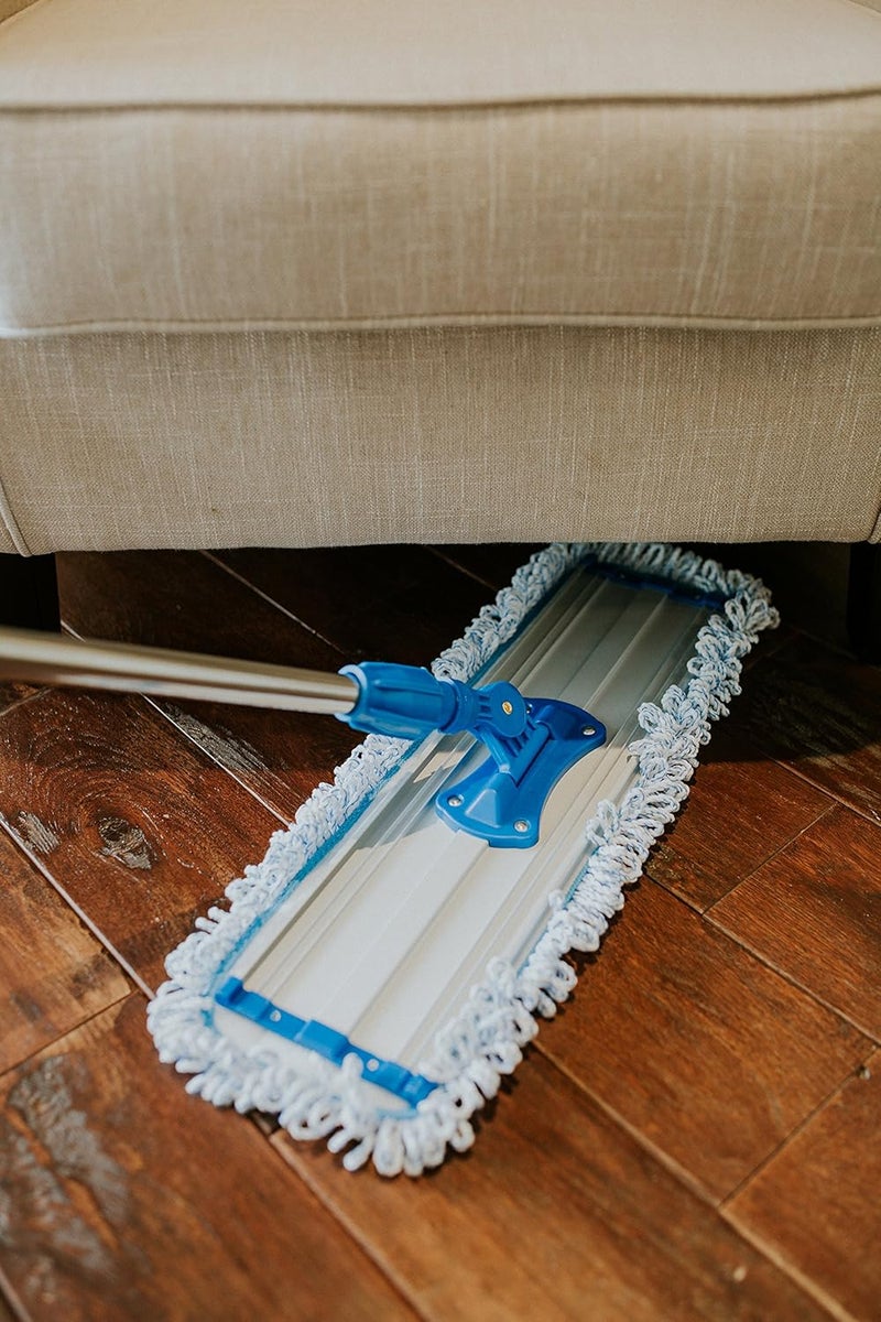 Zflow Ventures Zflow 18" Microfiber Dust Mop Pads 2-Pack - Premium Commercial Grade Washable Pads (18", Blue) - Image 4