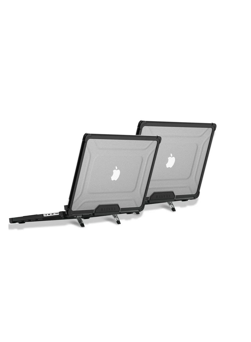 LEVELO Espectro Macbook Pro 16inch Case / Foldable Stand / 360° Full Protection / Built in Air Vents / Easy Installation - Black  - Image 3