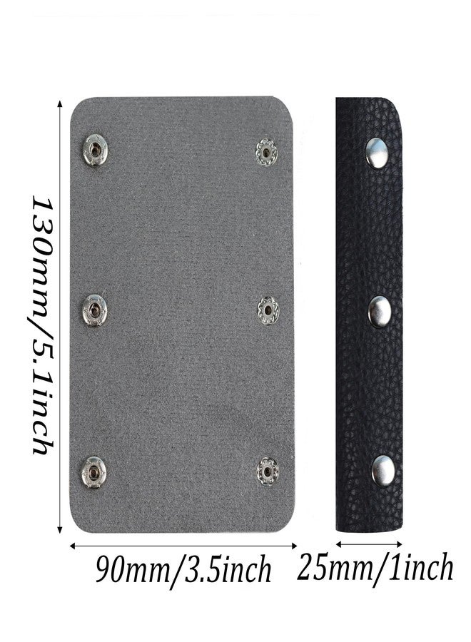 bociloy 2PCS Leather Handbag Handle Wrap Covers, Purse Wallet Strap Protector Pads, Soft Grip for Tote Bag Suitcase Travel Shopping Bag Craft Making Supplies, Black - Image 2