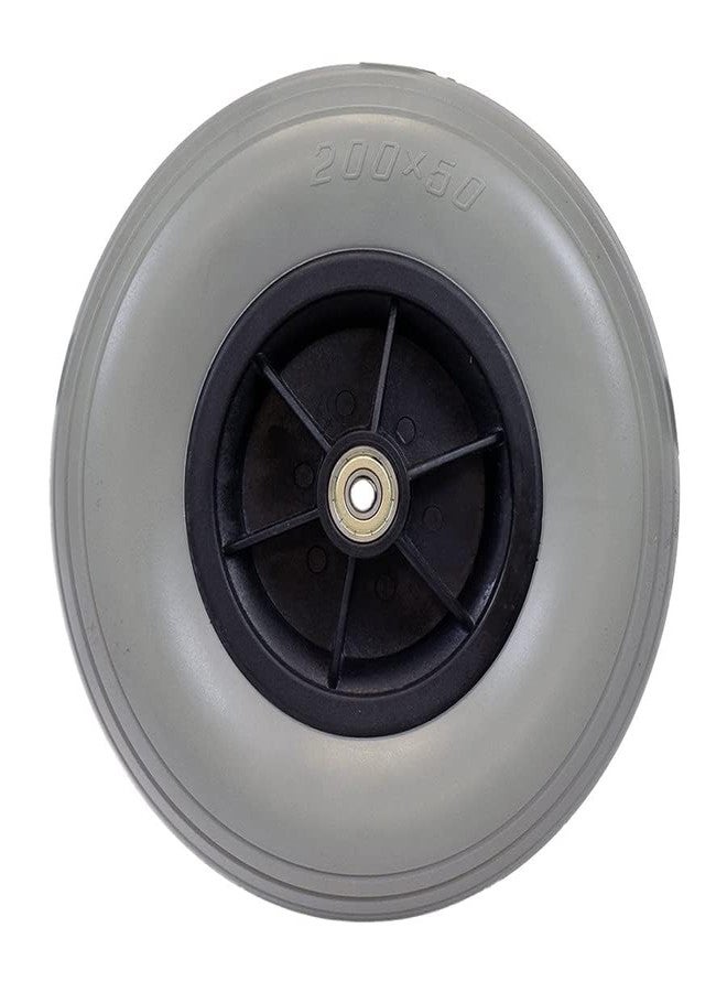 AARAM Wheelchair front Wheels castor tyre Roller Rubber Replacement Wheel for disabled handicapped Wheelchair Replacement Parts for Wheelchairs, 200 x 50 (8 inch x 2 inch) set of 2 pcs - Image 3