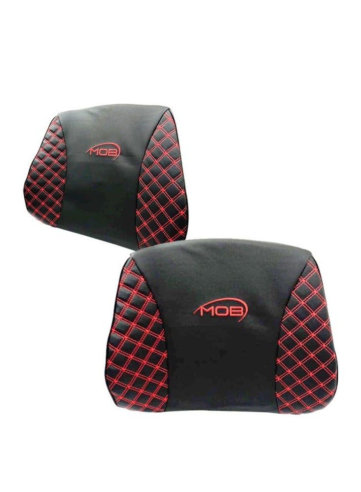 MOB 2 Piece Backrest for Chair Car Seat and Sofa Cushion Support for Pain Back Rest Cushion High Quality Rexin With Storage Pockets - Image 2