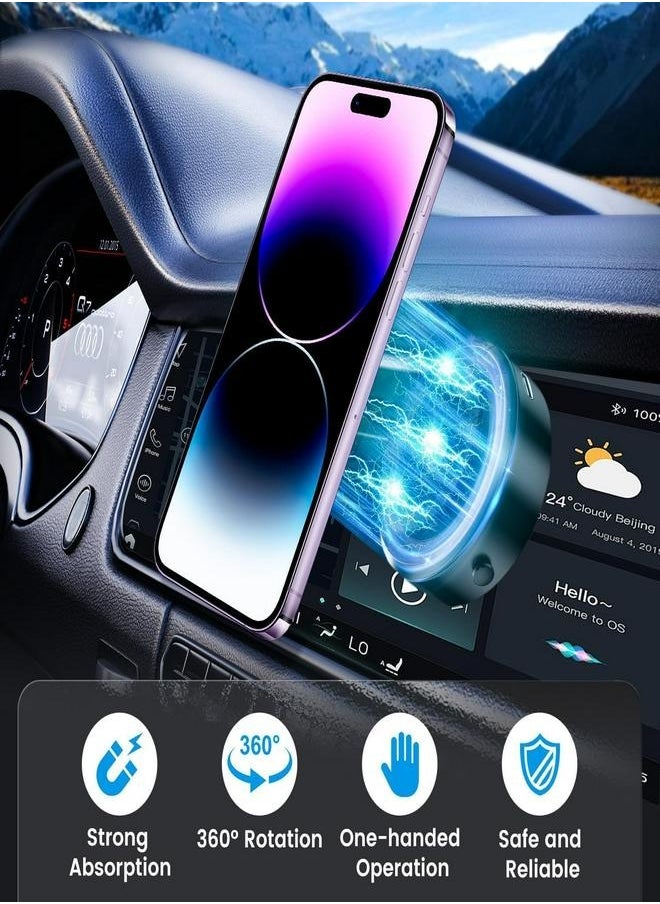SQNCHN - Innovative High-Tech Magnetic Car Phone Mount｜Advanced Motor with Powerful Compressed Air & High Horsepower｜Secure Dual-Sided Design｜Ideal for Car Dashboard, Treadmill, Kitchen & Makeup Mirror - Image 1