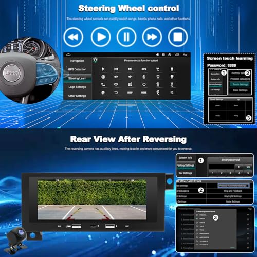 Aitrenlu Car Radio for Dodge Ram 1500 2500 3500 1994–2002, Jeep Wrangler 1997-2002, Grand Cherokee 1993-1998, Town & Country 1990-2000, Touch Screen Stereo with Fast Charger Carplay Android Auto GPS FM 5G WiFi - Image 4