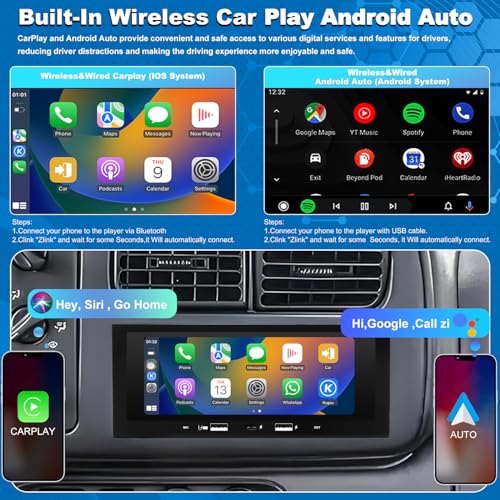 Aitrenlu Car Radio for Dodge Ram 1500 2500 3500 1994–2002, Jeep Wrangler 1997-2002, Grand Cherokee 1993-1998, Town & Country 1990-2000, Touch Screen Stereo with Fast Charger Carplay Android Auto GPS FM 5G WiFi - Image 3