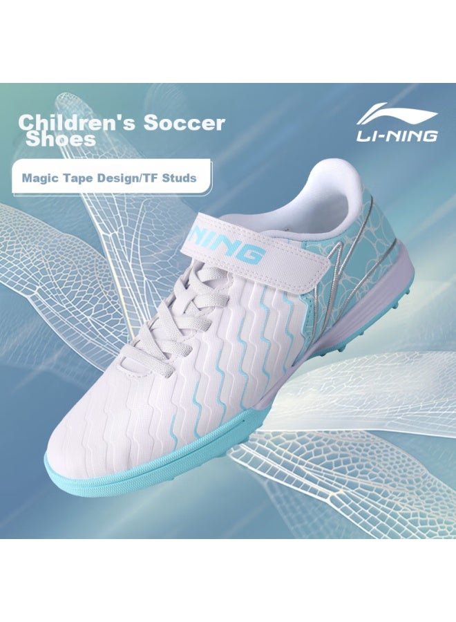 Li-Ning Li-ning Soccer Cleats For Children, Youth, And Teenagers With Molded Studs, Velcro, Professional Training And Competition Shoes For Boys And Girls, Size 31 - Image 1