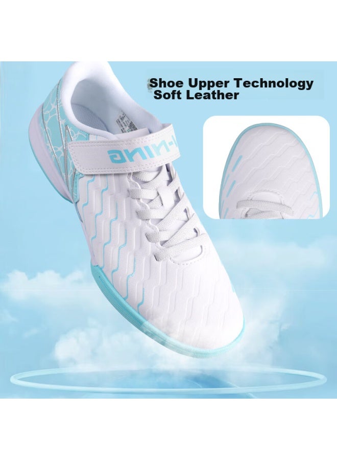 Li-Ning Li-ning Soccer Cleats For Children, Youth, And Teenagers With Molded Studs, Velcro, Professional Training And Competition Shoes For Boys And Girls, Size 31 - Image 3