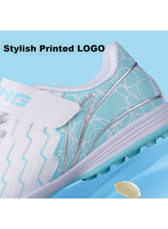 Li-Ning Li-ning Soccer Cleats For Children, Youth, And Teenagers With Molded Studs, Velcro, Professional Training And Competition Shoes For Boys And Girls, Size 31 - Image 5