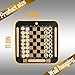 Wahartoly Home Wall Chess Board Game Room Furniture Decor Deluxe Chess Set Pine Chessboard Covered with Exquisite Carved Metal Layers Equipped with Chess Pieces and Storage Bags - Image 4
