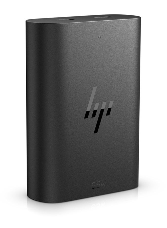 HP USB-C 65W GaN Laptop Charger UK Black - Image 2