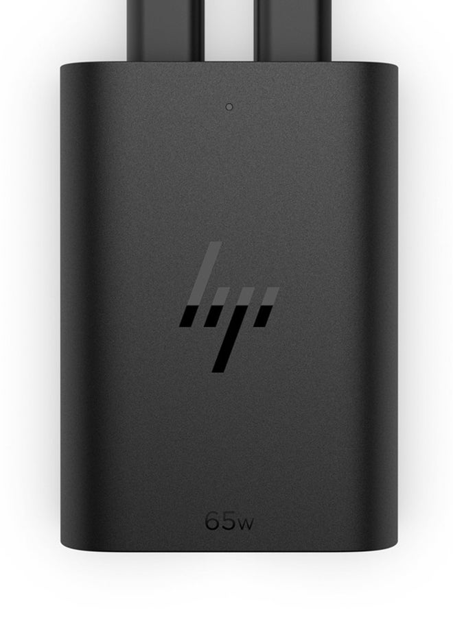 HP USB-C 65W GaN Laptop Charger UK Black - Image 3