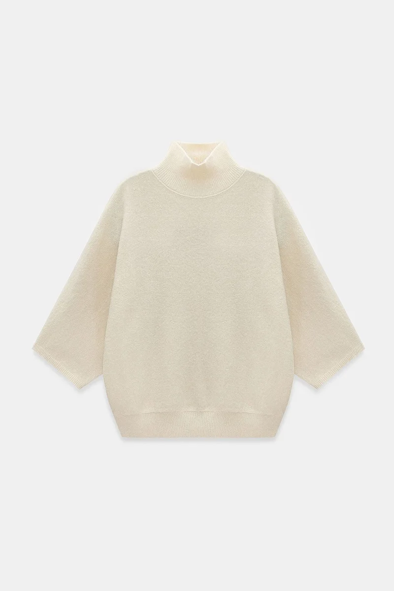 Dilvin Cream Natural DILVIN Women's Wool-Blend Sweater for Women | Best Price UAE
