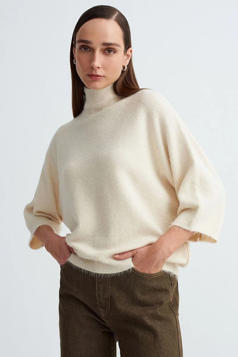 DILVIN Women's Wool-Blend Sweater