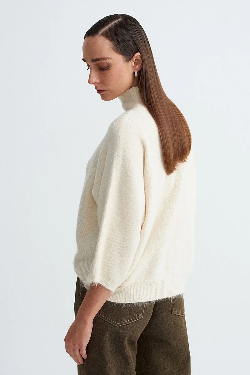 Dilvin Cream Natural DILVIN Women's Wool-Blend Sweater for Women | Best Price UAE